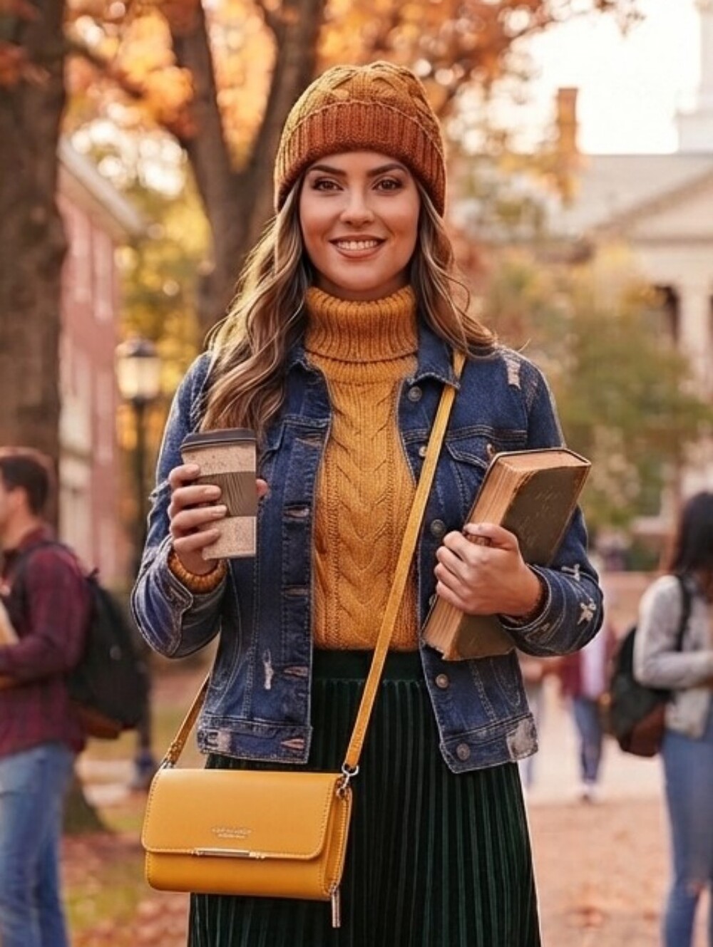 FOREVER LOVELY Mustard Yellow Crossbody Bag / Wallet Purse